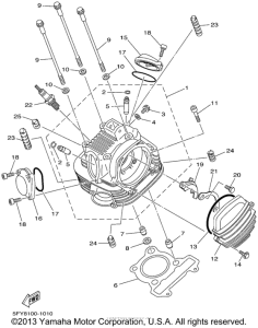 TW200P Головка цилиндров