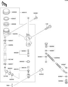 ZG1200 Задний торм цилиндр