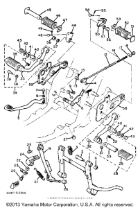 XS650SJ Подножки