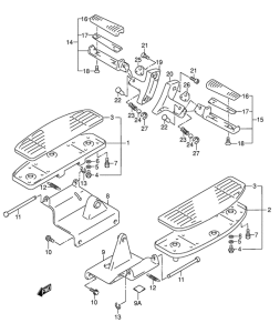 VL1500 Подножки