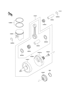 KX500 Crankshaft / piston