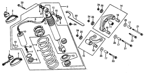 CR80R Rear shock absorber 83