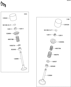 ZX600 Клапана