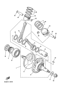 XVS250 Коленчатый вал и поршни