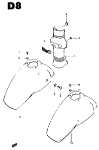 CS50 Frame head cover - front fender