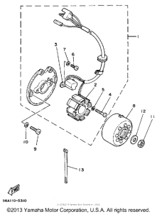 YZ250N Генератор