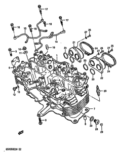 GSX550 Головка цилиндров