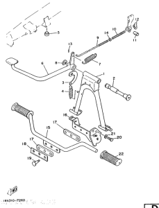 YB100 Stand. footrest