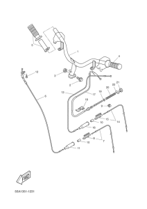 CW50 Steering handle & cable