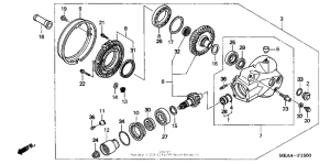 VTX1300S Редуктор