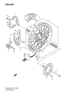 RM-Z250 Rear wheel complete assy