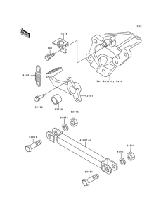 ZX600 Педаль тормоза