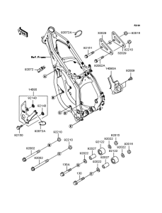 KX125 Рама ,крепежные детали