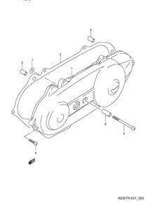 AG50 Crankcase lh cover