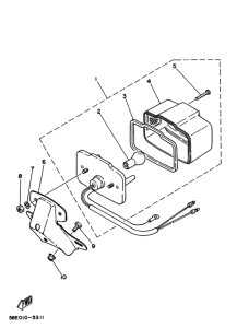 YB50 Габаритный задний фонарь