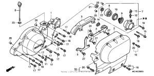 VTX1800F3 Крышка картера левая