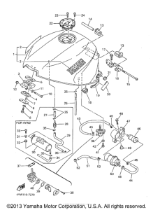 YZF1000RJ Топливный бак