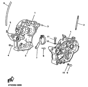 TZR50 Картер двигателя