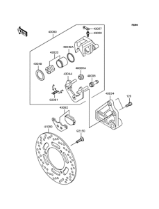 ZR250 Задний тормоз
