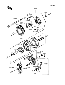 KL250 Заднее колесо и цепь