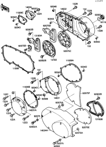 VN1500 Крышки двигателя