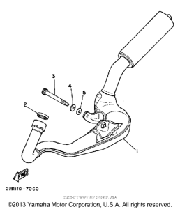 YSR50U Выхлопная система
