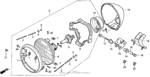 VT1100C Vt1100c headlight 95-96