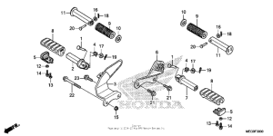 VT750C2B Подножки