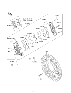 ZX1000 Передний тормоз