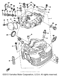 XT500C Cylinder head - cylinder head cover