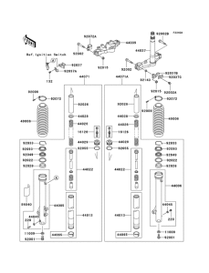 KL650 Вилка передней оси