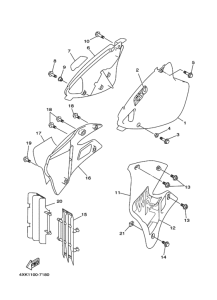 WR250Z Боковые обтекатели