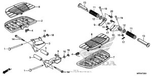 VT1300CT Подножки для ног