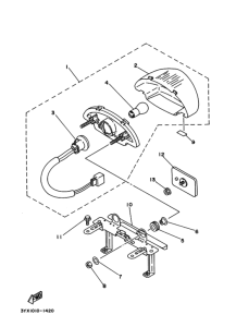 FZX250 Габаритный задний фонарь