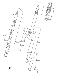 AJ50 Вилка передней оси