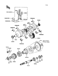 ZX400 Коленвал
