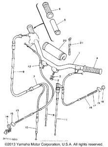 PW50B Руль -тросы