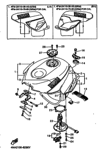 YZF600R YZF600RH Tank fuel