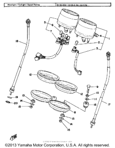 XT500G Спидометр-тахометр