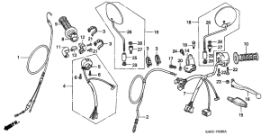 CRM125R Handle lever / switch / cable