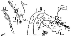 CB1000 Control levers + switches + cables
