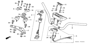 ATC250ES Handle pipe / top bridge