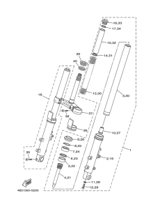 XP500A Передняя вилка