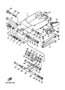 YZ125J YZ125 Задний рычаг и подвеска