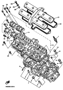 YZF750SP YZF750SPF Головка цилиндров