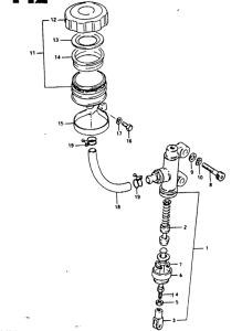 GSX1100 Задний тормозной цилиндр