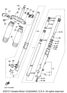XT600EDC Передняя вилка