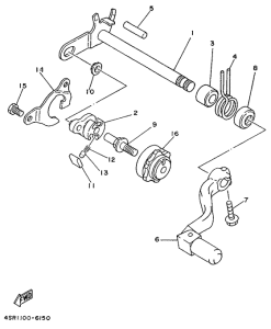 WR250Z Вал переключения