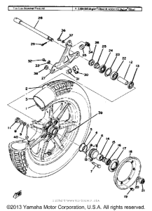 XS1100F Переднее колесо