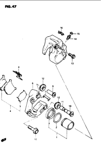 GS1100 Передний суппорт тормозной